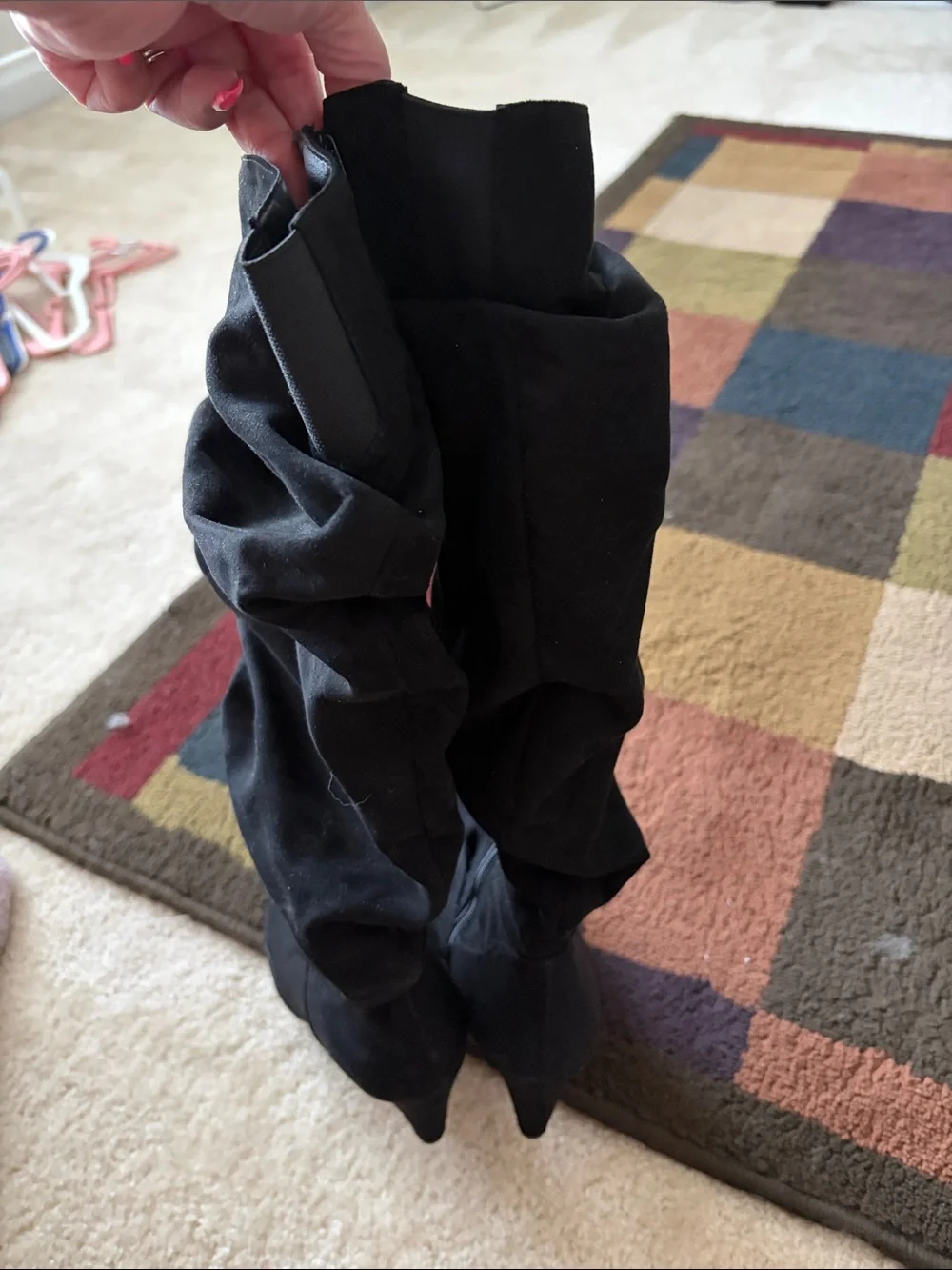 Worthington Black Over-the-Knee Slouchy Heeled Boots